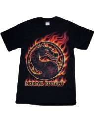 Mortal Kombat Flame Logo Mens T Shirt