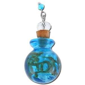  25mm Ocean Blue Glass Bottle Arts, Crafts & Sewing