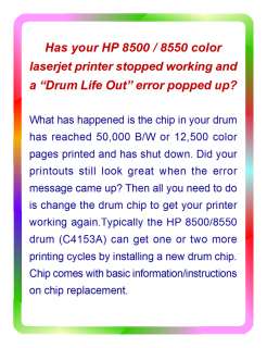 HP 8500 / 8550 DRUM RESET CHIP  