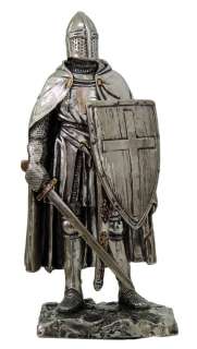 MEDIEVAL KNIGHT 7 TALL CRUSADER FOOT SOLDIER STATUE FIGURINE SUIT OF 