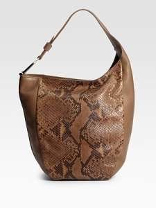 2200 NWT GUCCI PYTHON/LEATHER GREENWICH HOBO TOTE SHOULDER BAG 
