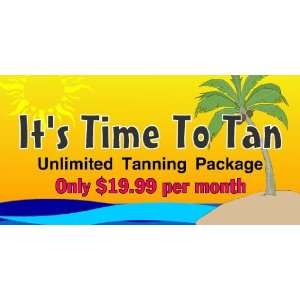    3x6 Vinyl Banner   Unlimited Tanning Package 
