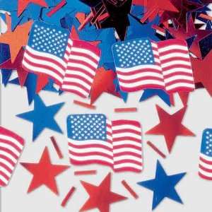  Patriotic Star & Stripes Confetti Toys & Games