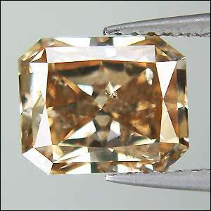  Marvelous Luster Brown Natural Diamond 5.9x4.8x3.3 mm Radiant  