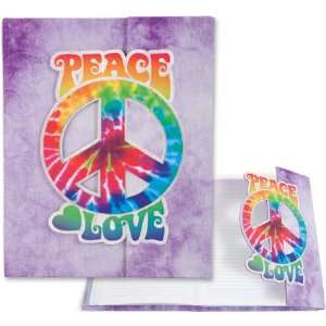   Paper House Journal 8 1/2X6 1/2 Peace Sign Tie Dye Arts, Crafts