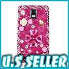 Pink Yellow Hawaii Flower Bling Hard Plastic Snap Case For Samsung 