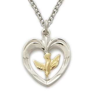 Holy Spirit Dove Necklace Sterling Silver Inspirational  