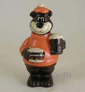 ROOT BEER BEAR ADVERTISING BANK CAST IRON  
