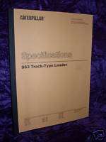 Caterpillar 963 Track Type Loader Specifications Manual  