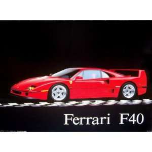 Ferrari F40 Automobile Poster