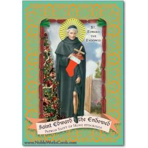 Funny Merry Christmas Card St. Edward The Endowed Humor Greeting Ron 