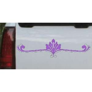 Wide Ornamental Accent Car Window Wall Laptop Decal Sticker    Purple 