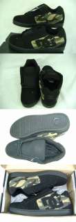 New in Original Box with tags DC Net black camo suede leather skate 