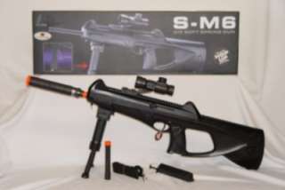SM6 Airsoft Sniper Rifle with Electronic Scope & BiPod New  