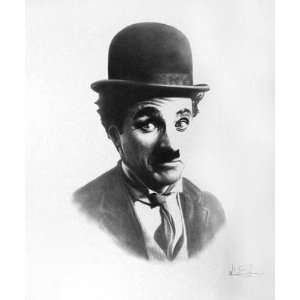 Charlie Chaplin 2 Charcoal Portrait