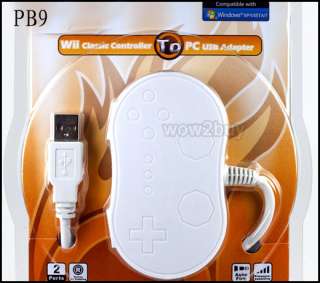 USB Dual Wii Classic Convert Controller Adapter for PC  
