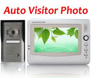 Three 7 Color Monitor Photo Memory Video Intercom System Doorbell 