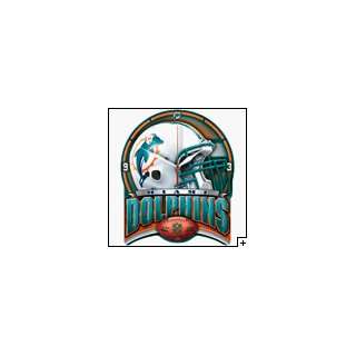 com Miami Dolphins Officially licensed Team Plaque Style clock