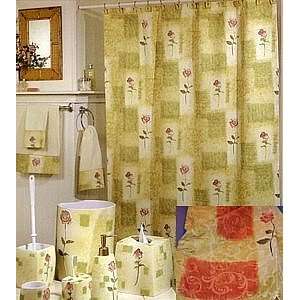  Fabric shower Curtain Waverly Motif Waverly Rose Spice 