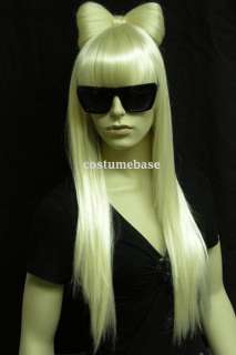 Awesome GaGa Wig with Bow and Sunglasses