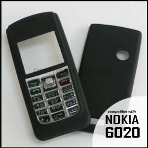   RUBBER BLACK Faceplate/Cover for Nokia 6020 + Keypad 