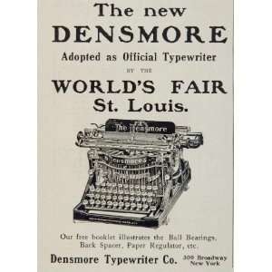  1903 Ad Vintage Densmore Typewriter ORIGINAL   Original 