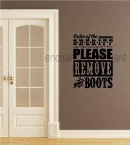 Remove Boots Fun Western Style Theme Vinyl Decal Sticker Lettering 