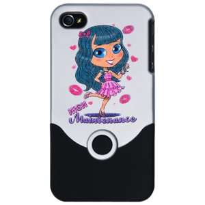   Slider Case Silver High Maintenance Girl with Kisses 