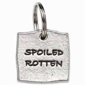  Spoiled Rotten Designer Pewter Personalized Dog Collar 