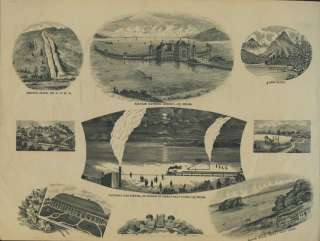 RARE 1895 Salt Lake City Large Ticket Engraved Scenes  