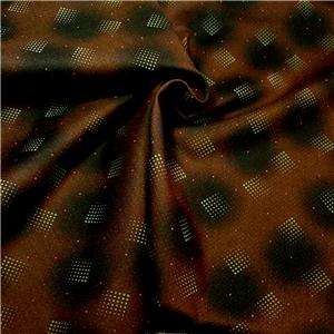 FabriStudio Cotton Fabric Deep Brown With Contrasts FQs  