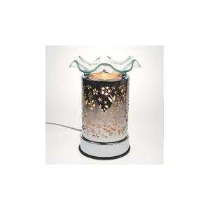 Electric Aroma Lamp   Touch Activated   Silver Flowers 