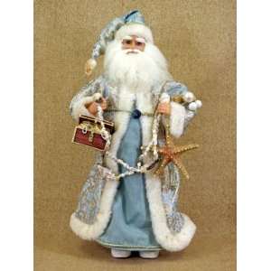  Santa Claus doll by Karen Didion originals light blue 