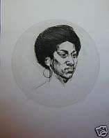 Sigmund Abeles “Head of a Black Girl”, 1970 AAA signed  