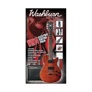  Washburn WIN14WAPAK New Idol Electric Guitar Pack, Walnut 