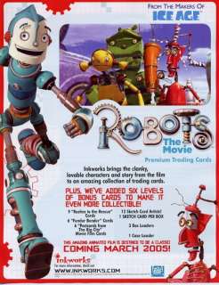 Promo  Robots The Movie Sell Sheet  