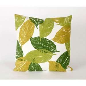   Leaf Square Indoor/Outdoor Pillow in Green Size 16