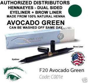 Henna Eyes AVOCADO GREEN Color Eyebrow Eye Liner Pen US  