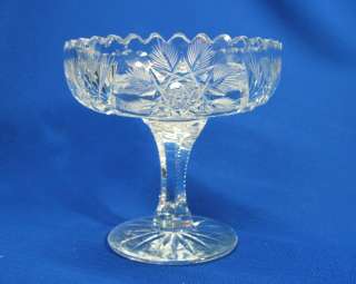 BEAUTIFUL ABP CUT GLASS COMPOTE  