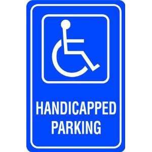 BRADY 103780 Handicapped Prkng ,EG,Wht/Blue,Al,18X12  