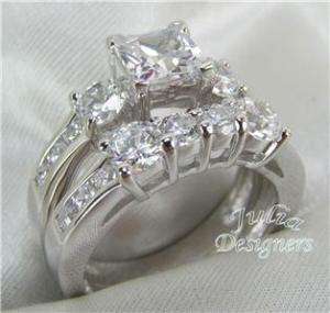 76ct Princess Cut Engage/Wedding Ring Set, Size 8½  