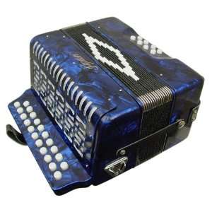   Button Accordion 21 Buttons, 8 Bass Accordion New 1201BL Electronics
