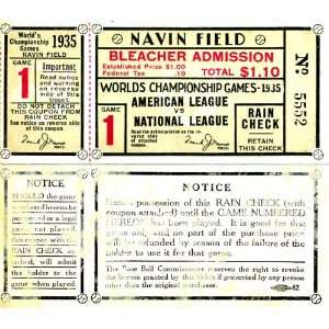   Game 1 Detroit Tigers vs. Chicago Cubs Ticket Sports Collectibles