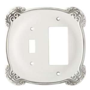 Arboresque Single Switch/Decorator Wall Plate White Antique L 144388