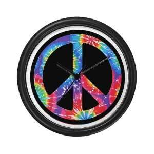  Tie Dyed Peace Sign Wall Art Clock