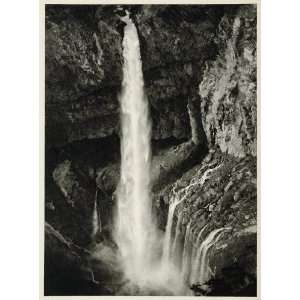  1930 Photogravure Waterfall Kegon Falls Lake Chuzenji Japanese 