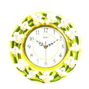  ORCHID 3 Dimensional Wall Clock BRAND NEW