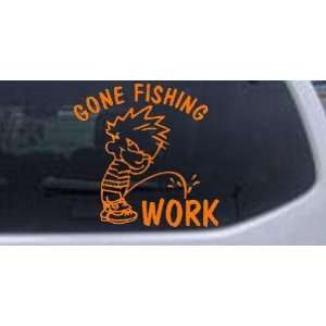 Gone Fishing Pee On Work Hunting And Fishing Car Window Wall Laptop 