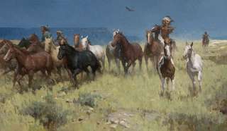 Plunder of Many Horses Z. S. Liang Masterwork Giclee Canvas