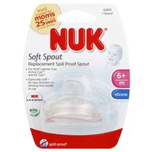 24 NUK Clear Replacement Spouts Learner Active Sippy Cup BPA Free Soft 